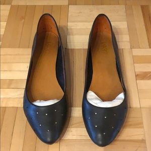 Madewell perforated leather flats.